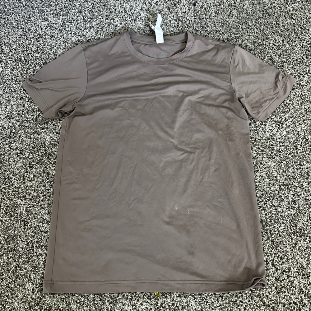 Alo Men’s Conquer T-Shirt in Mushroom